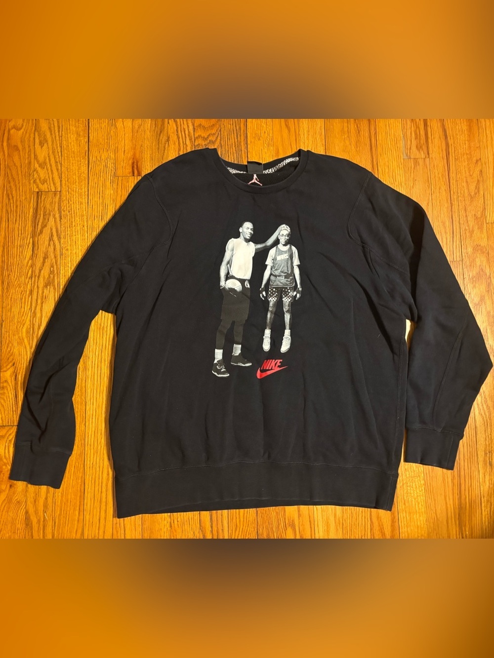 Jordan Earth/Mars Men’s Black Crewneck Sweatshirt with Red Graphic